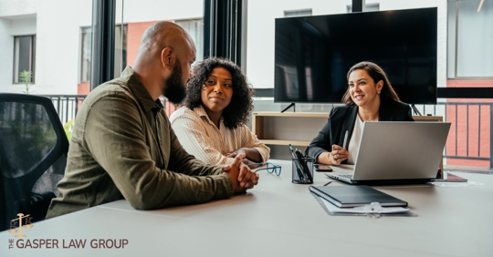 lawyer consulting with couple