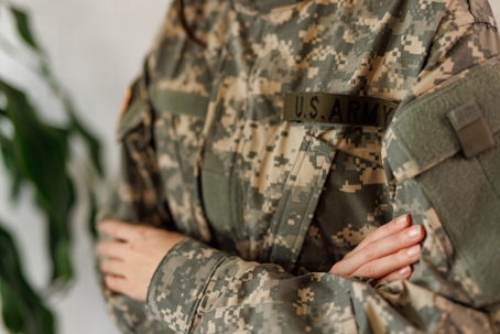 Soldier wearing U.S. Army uniform.